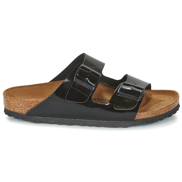 BIRKENSTOCK WOMEN'S BACK OPEN TOE SANDALS, BLACK (SCHWARZ LACK), 7 - Picture 3 of 6